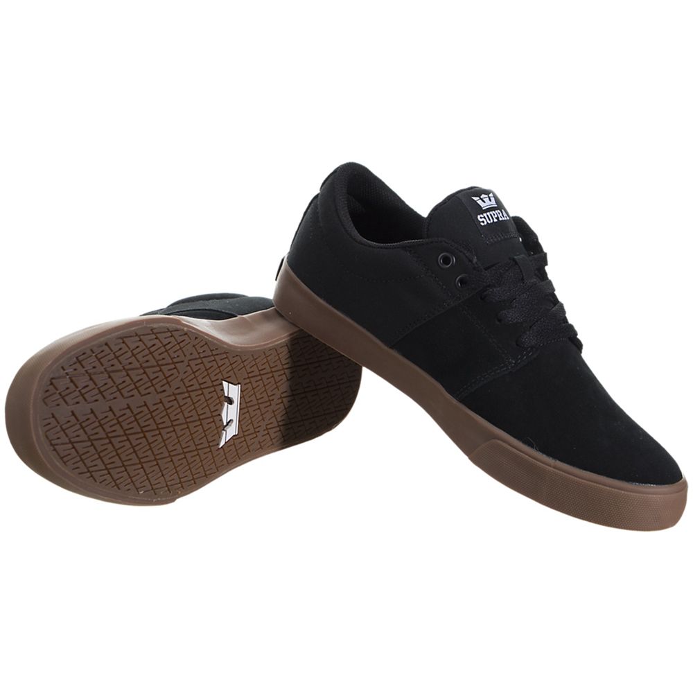 Baskets Basses Supra Stacks Vulc II Noir Black/Gum Homme | QYG-50458114